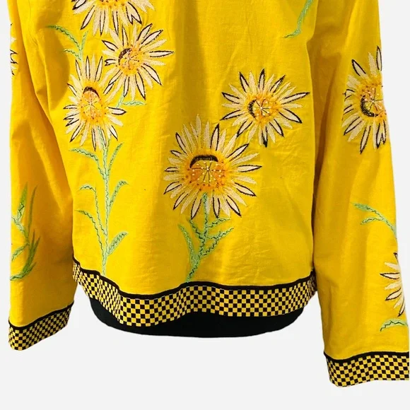 🌟🔥 BOGO Sale🔥🌟 Vintage Yellow Daisy Blazer - Picture 6 of 8